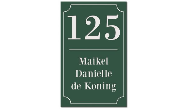 Klassiek Emaille look naambord