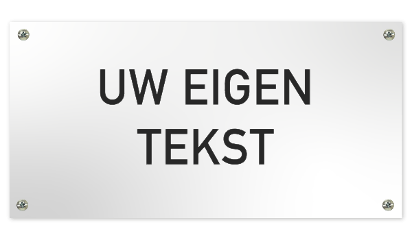 Tekstbord met eigen tekst