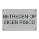 Tekstborden RVS