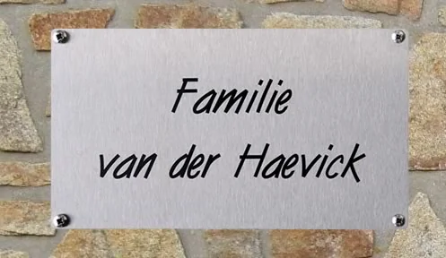 Naambord van rvs